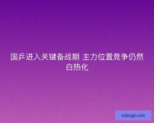国乒进入关键备战期 主力位置竞争仍然白热化